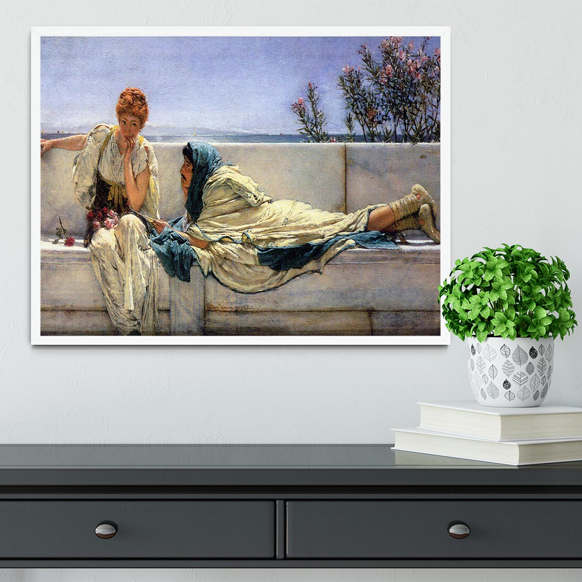 Asking by Alma Tadema Framed Print - Canvas Art Rocks -6