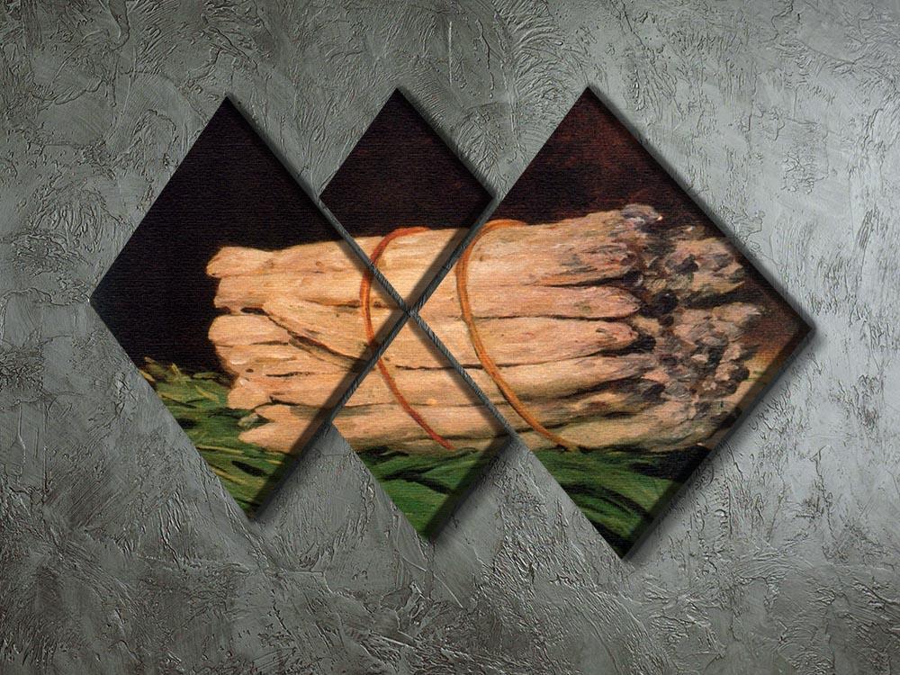 Asperagus by Manet 4 Square Multi Panel Canvas - Canvas Art Rocks - 2