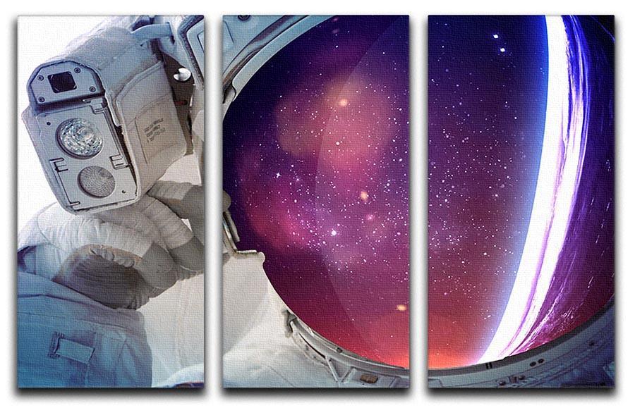 Astronaut 3 Split Panel Canvas Print - Canvas Art Rocks - 1