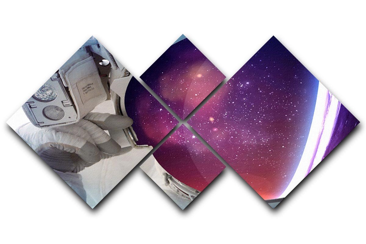 Astronaut 4 Square Multi Panel Canvas  - Canvas Art Rocks - 1