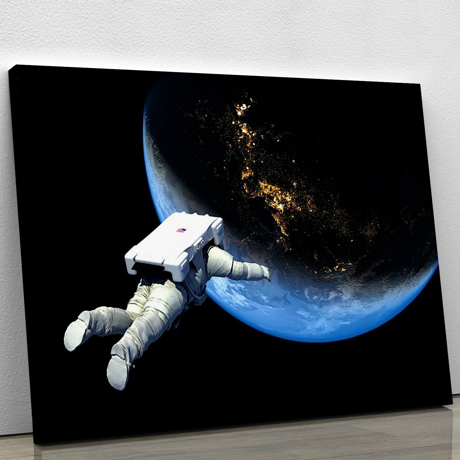 Astronaut Floating to Earth Canvas Print or Poster