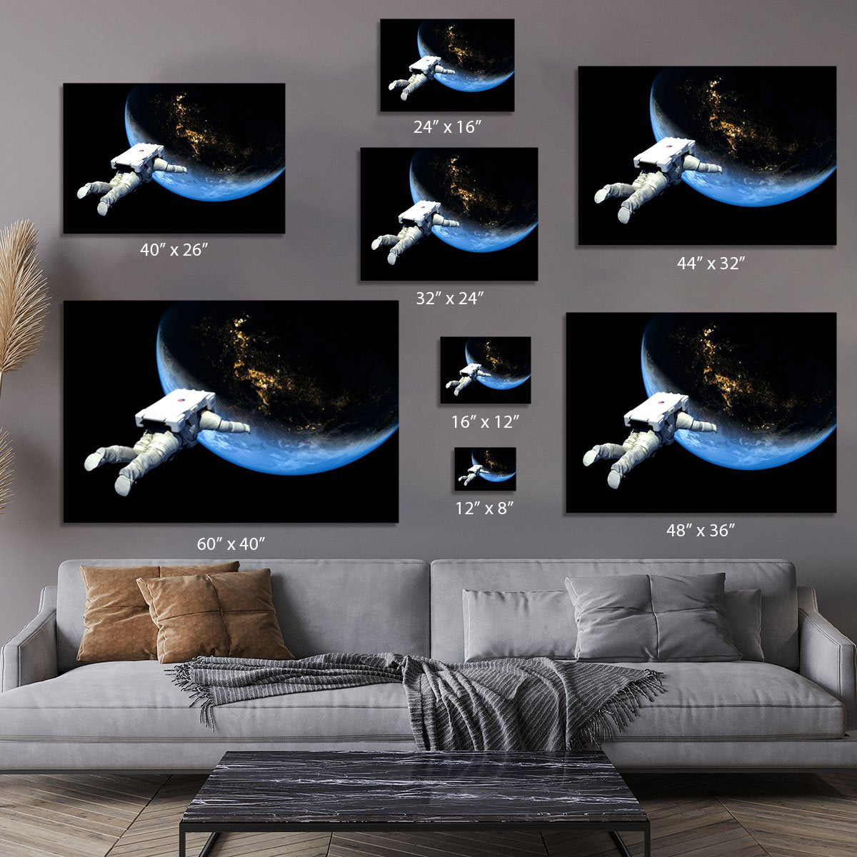 Astronaut Floating to Earth Canvas Print or Poster
