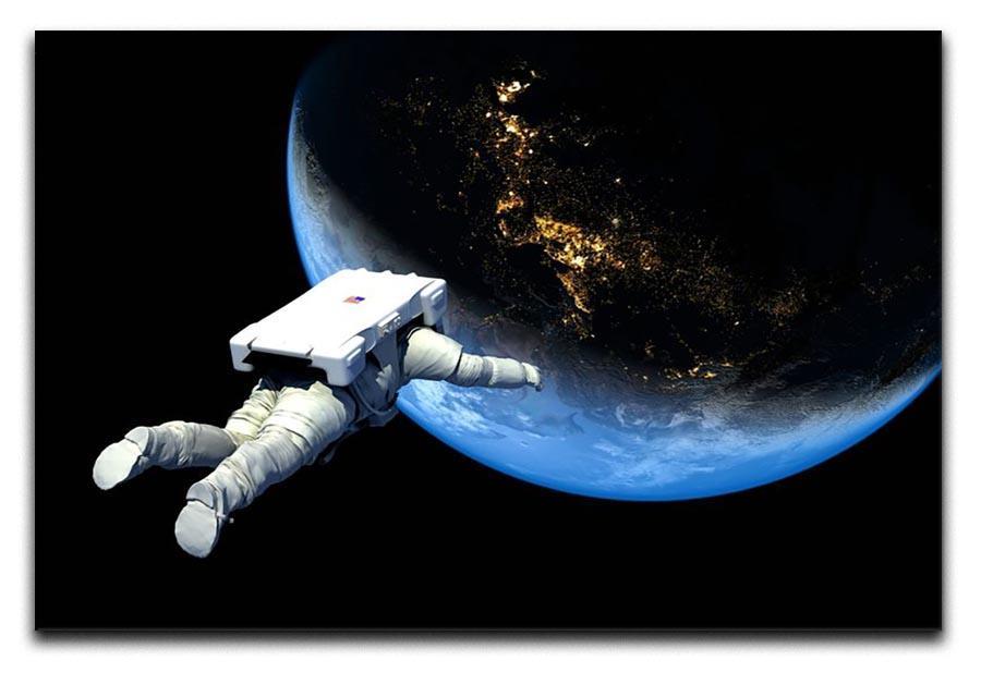 Astronaut Floating to Earth Canvas Print or Poster  - Canvas Art Rocks - 1