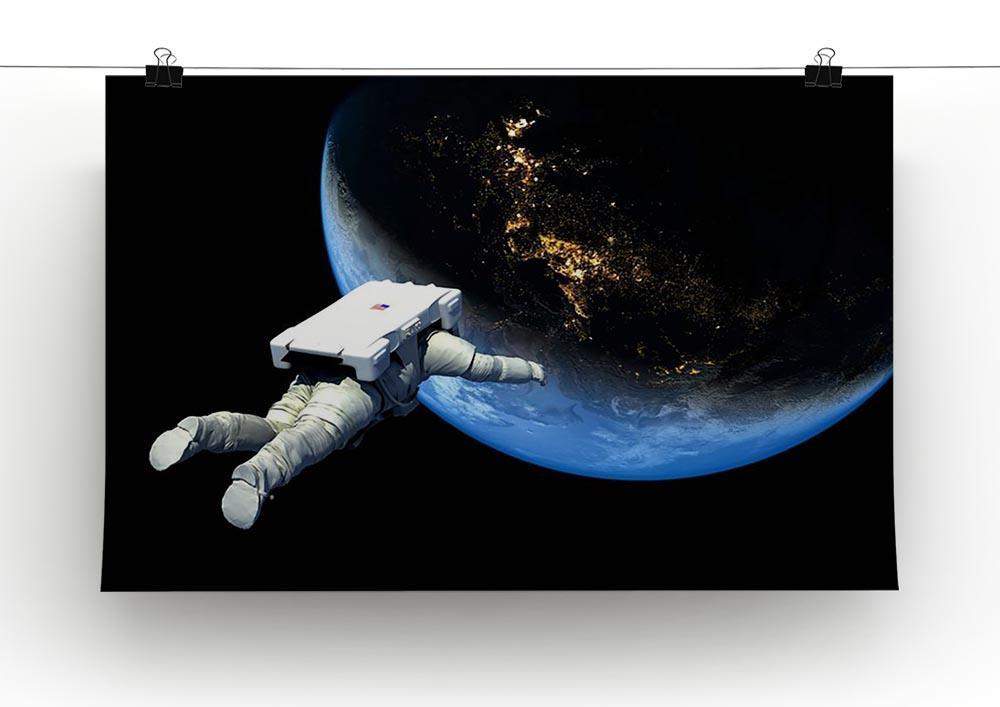 Astronaut Floating to Earth Canvas Print or Poster - Canvas Art Rocks - 2