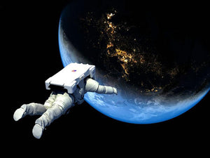 Astronaut Floating to Earth Wall Mural Wallpaper - Canvas Art Rocks - 1