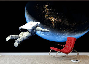 Astronaut Floating to Earth Wall Mural Wallpaper - Canvas Art Rocks - 2