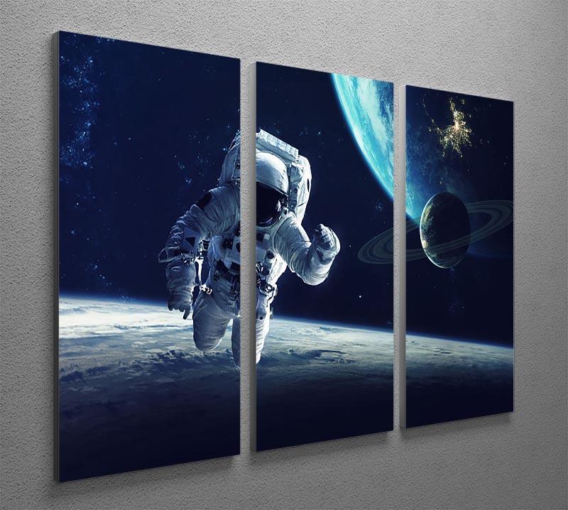 Astronaut at spacewalk 3 Split Panel Canvas Print - Canvas Art Rocks - 2
