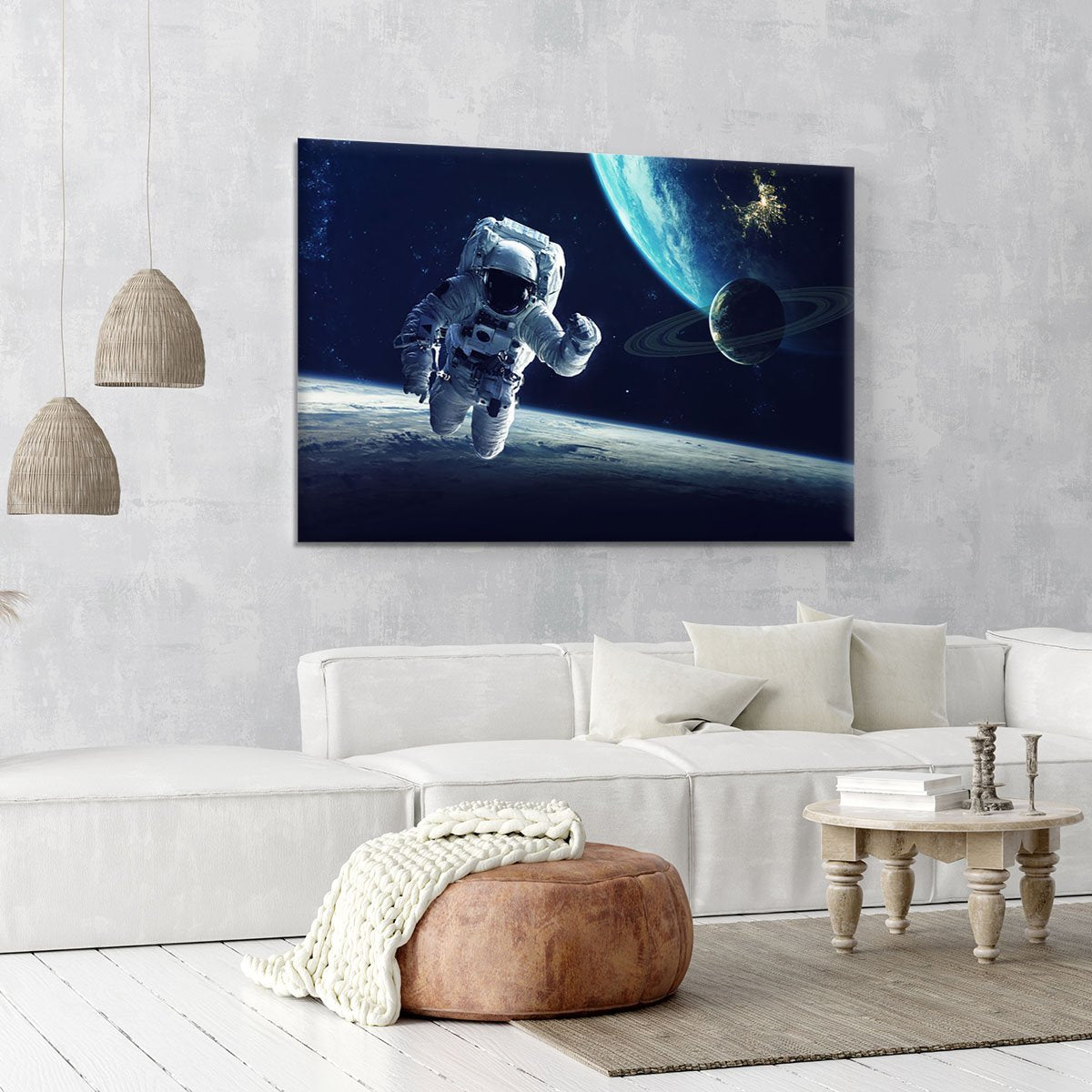 Astronaut at spacewalk Canvas Print or Poster