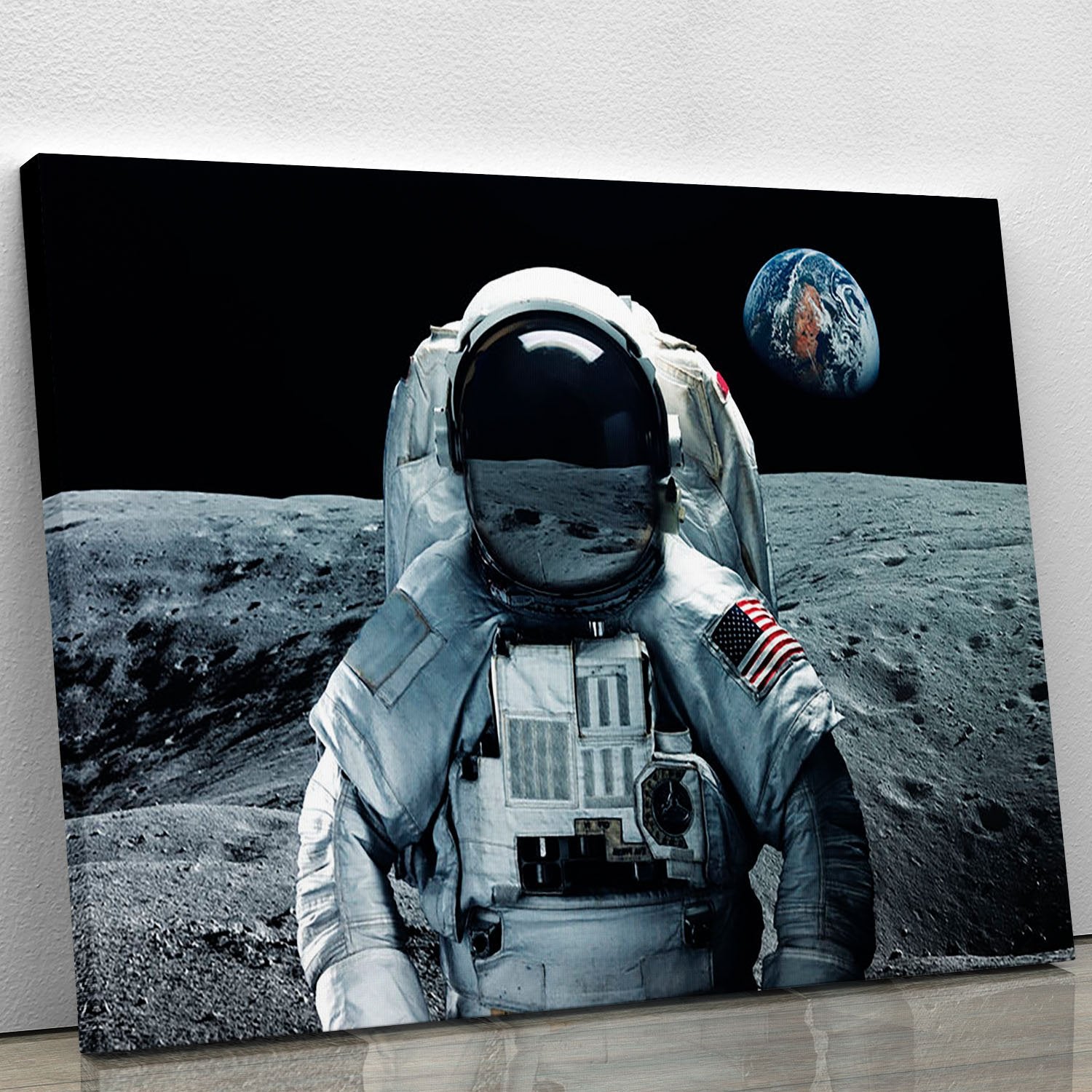 Astronaut at the moon Canvas Print or Poster