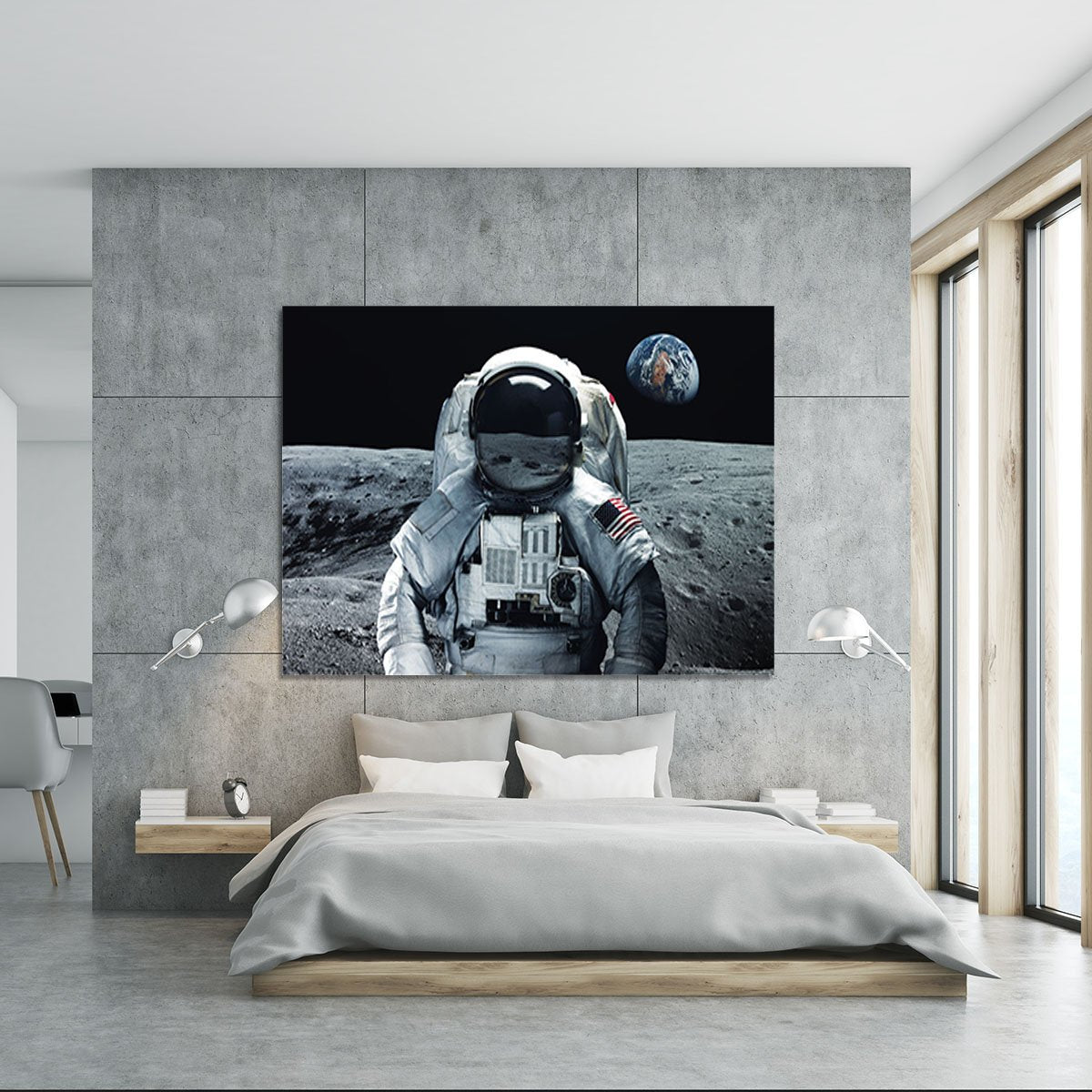 Astronaut at the moon Canvas Print or Poster