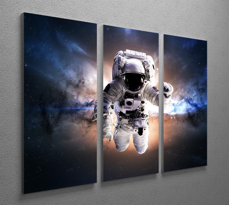 Astronaut in galaxy 3 Split Panel Canvas Print - Canvas Art Rocks - 2