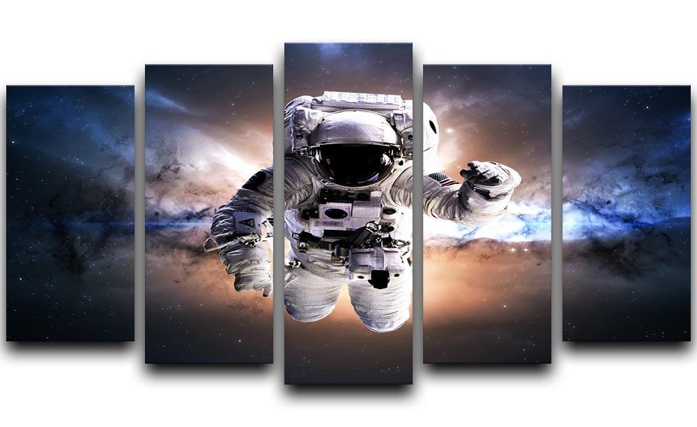 Astronaut in galaxy 5 Split Panel Canvas  - Canvas Art Rocks - 1