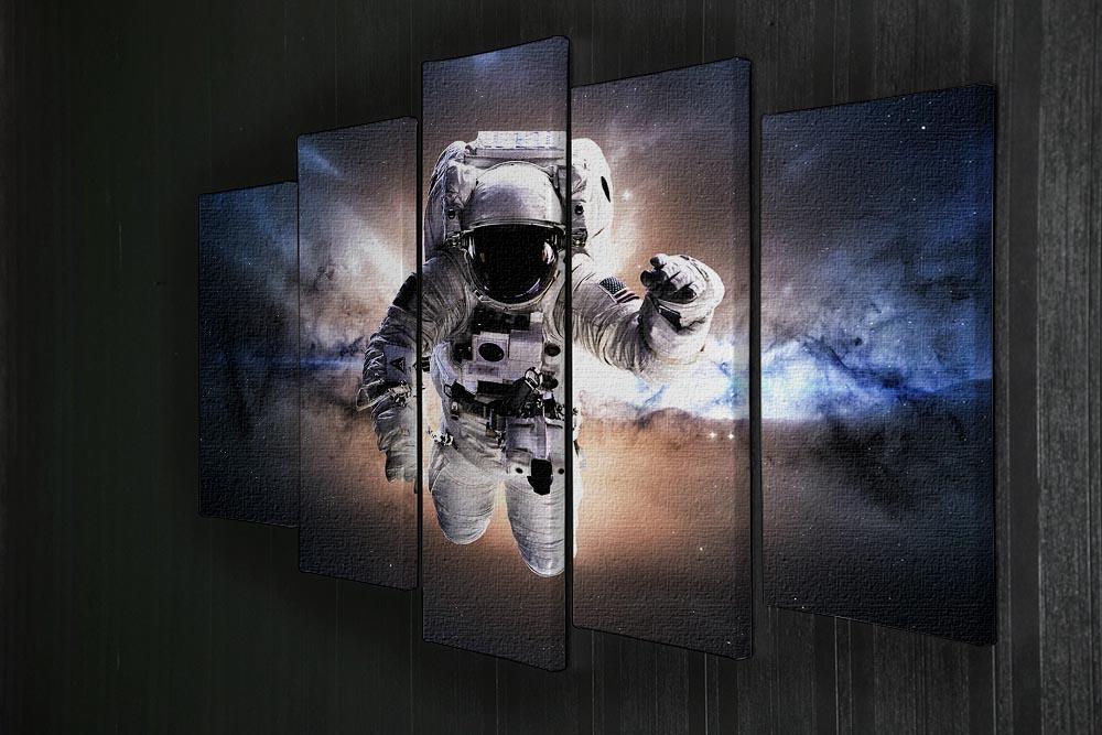 Astronaut in galaxy 5 Split Panel Canvas - Canvas Art Rocks - 2