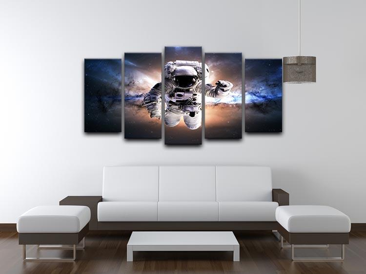 Astronaut in galaxy 5 Split Panel Canvas - Canvas Art Rocks - 3