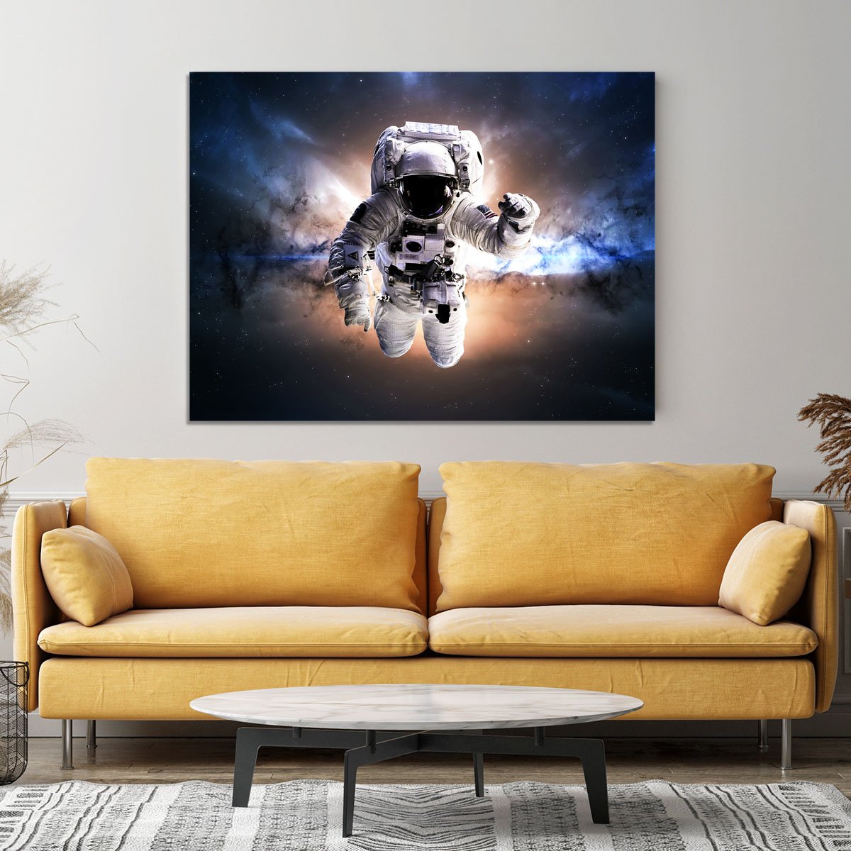 Astronaut in galaxy Canvas Print or Poster