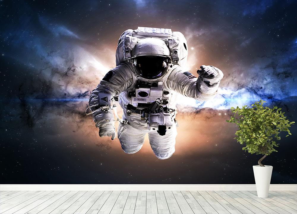 Astronaut in galaxy Wall Mural Wallpaper - Canvas Art Rocks - 4
