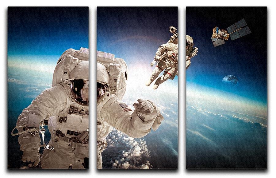 Astronaut in outer space 3 Split Panel Canvas Print - Canvas Art Rocks - 1