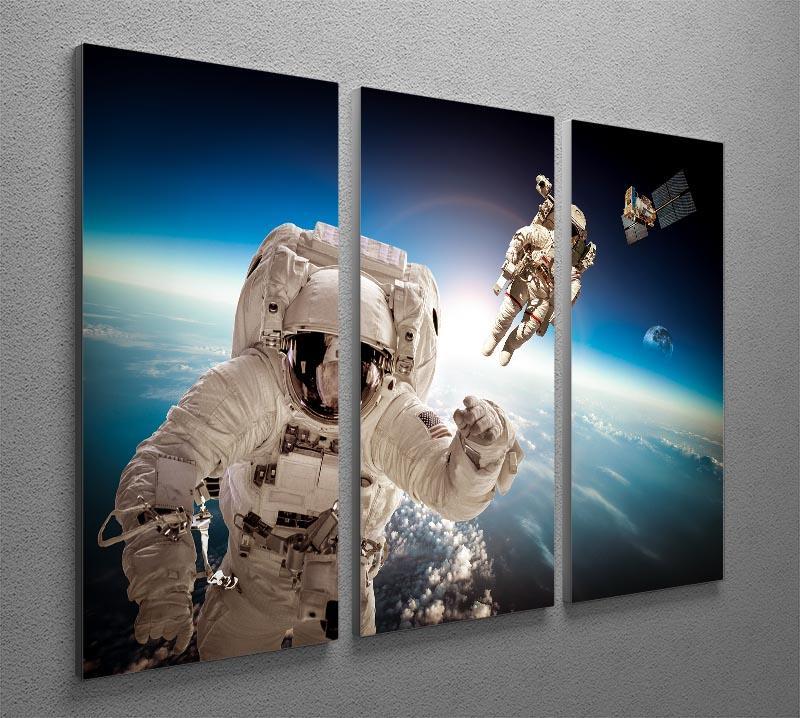Astronaut in outer space 3 Split Panel Canvas Print - Canvas Art Rocks - 2