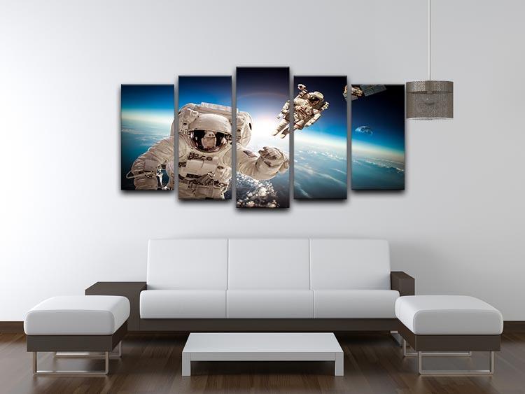 Astronaut in outer space 5 Split Panel Canvas - Canvas Art Rocks - 3