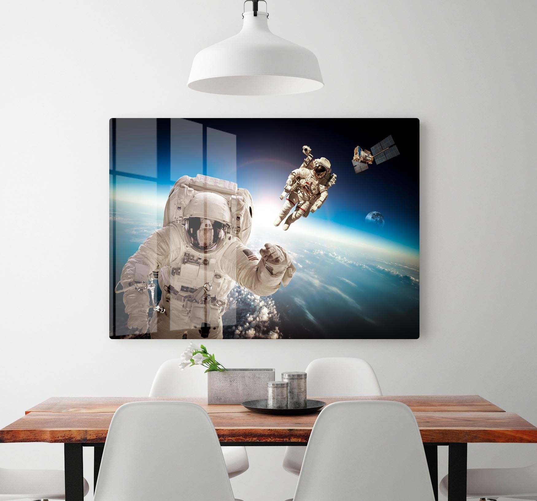 Astronaut in outer space HD Metal Print