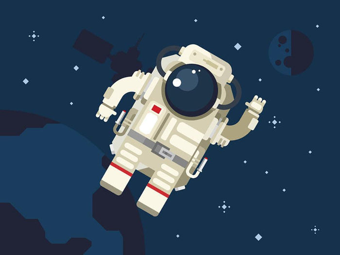 Astronaut in outer space concept vector Wall Mural Wallpaper
