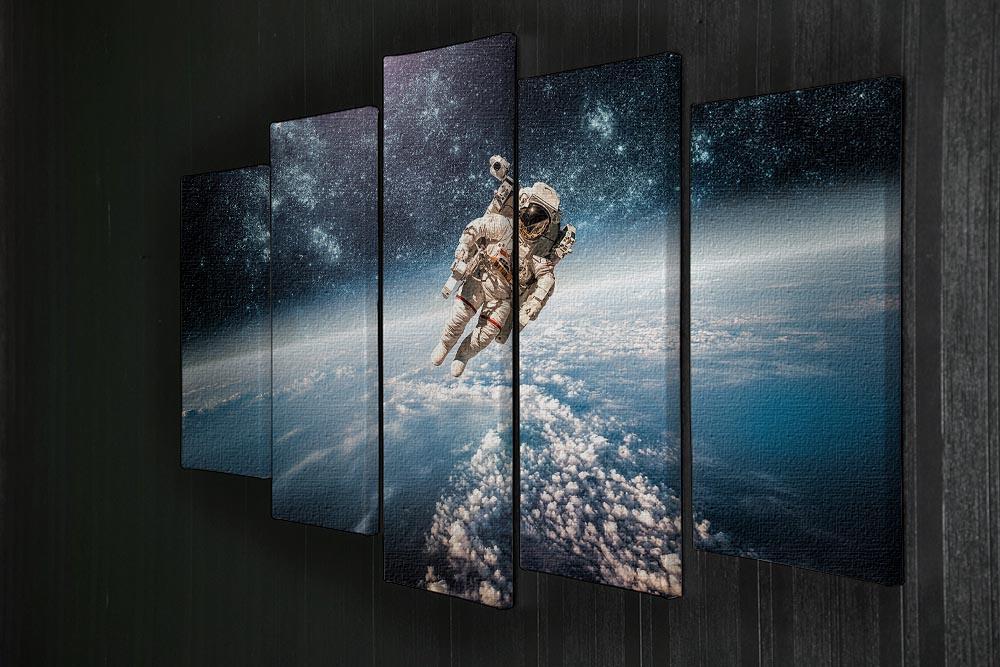 Astronaut in outer space planet earth 5 Split Panel Canvas - Canvas Art Rocks - 2