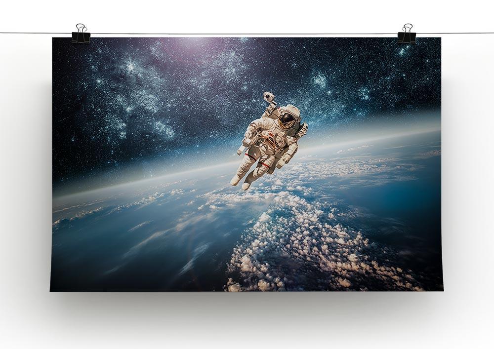 Astronaut in outer space planet earth Canvas Print or Poster - Canvas Art Rocks - 2