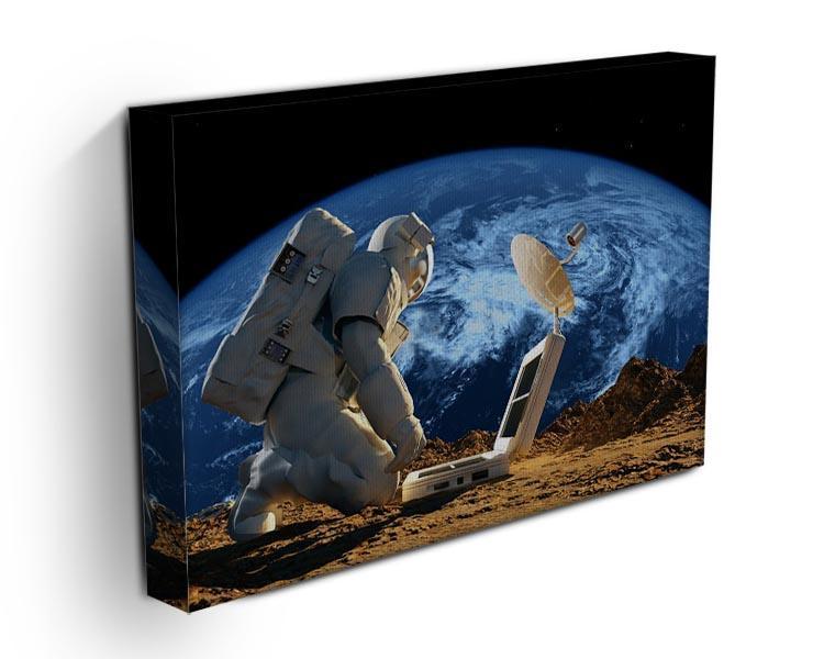 Astronaut working on the Moon Canvas Print or Poster - Canvas Art Rocks - 3