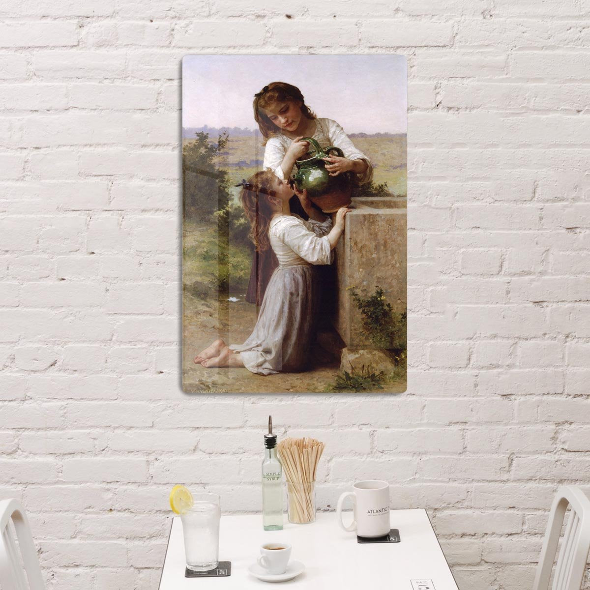 At The Fountain By Bouguereau HD Metal Print
