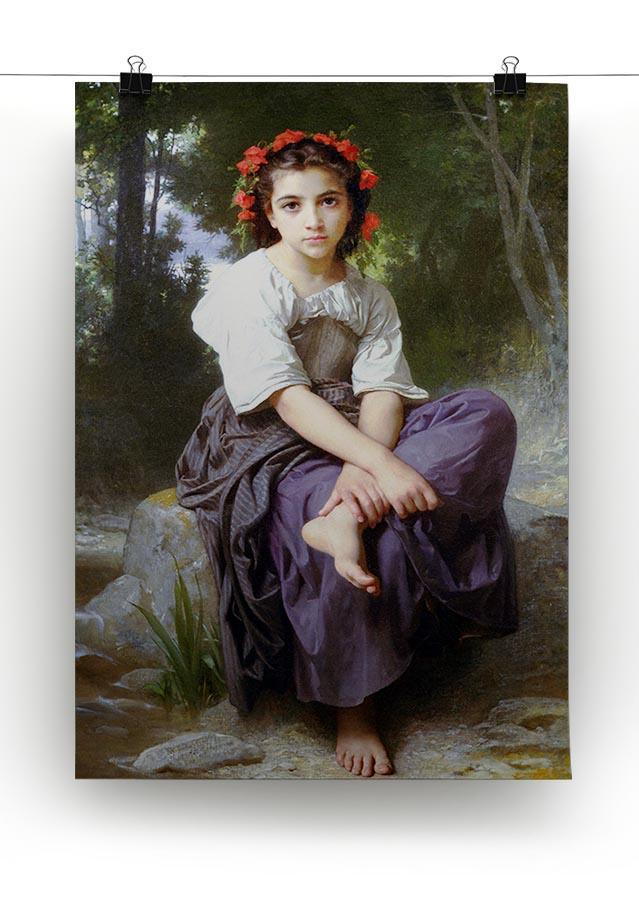At the Edge of the Brook 2 By Bouguereau Canvas Print or Poster - Canvas Art Rocks - 2
