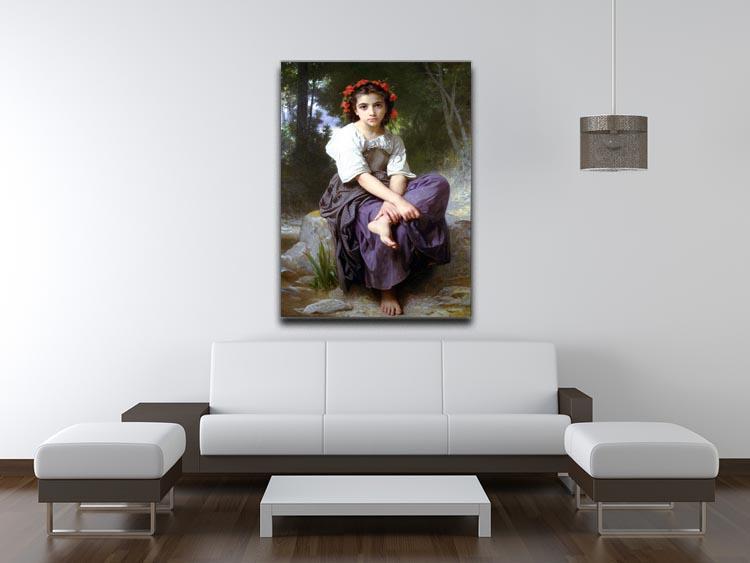 At the Edge of the Brook 2 By Bouguereau Canvas Print or Poster - Canvas Art Rocks - 4
