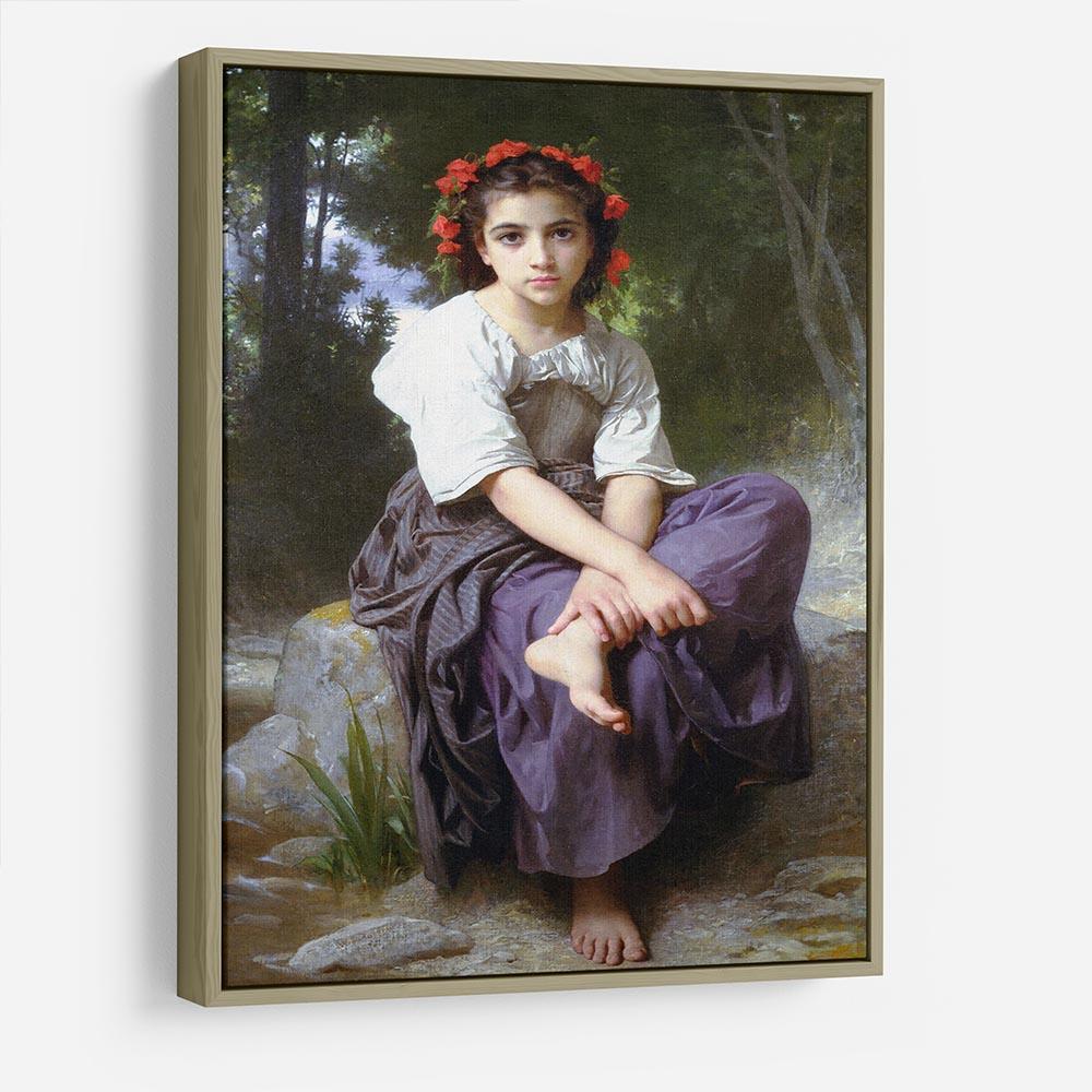 At the Edge of the Brook 2 By Bouguereau HD Metal Print