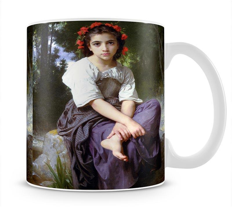 At the Edge of the Brook 2 By Bouguereau Mug - Canvas Art Rocks - 1