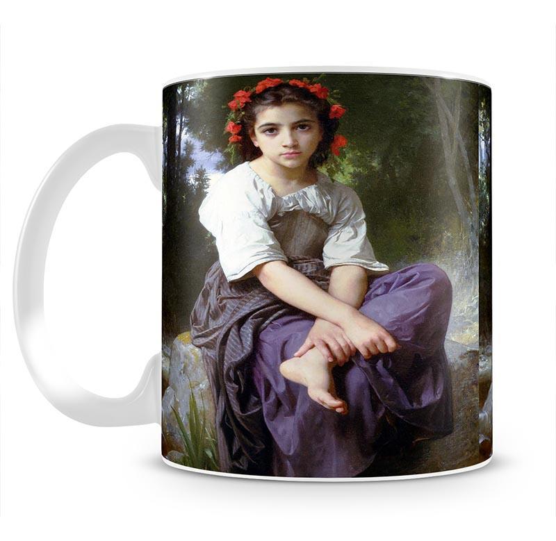 At the Edge of the Brook 2 By Bouguereau Mug - Canvas Art Rocks - 2