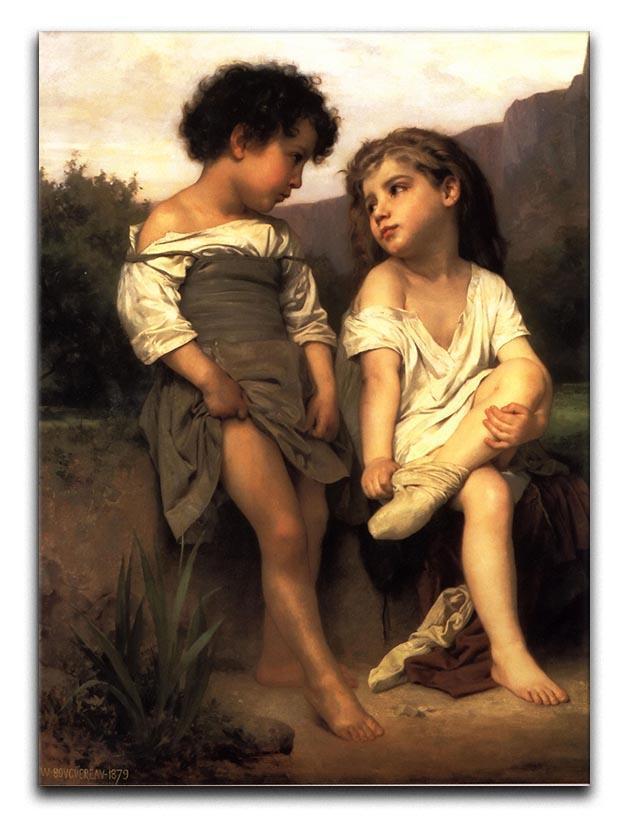 At the Edge of the Brook By Bouguereau Canvas Print or Poster  - Canvas Art Rocks - 1