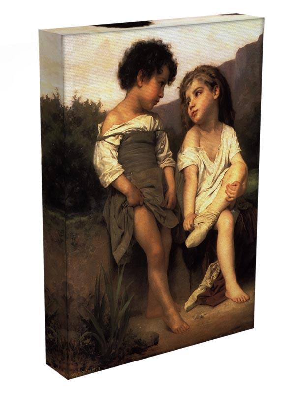 At the Edge of the Brook By Bouguereau Canvas Print or Poster - Canvas Art Rocks - 3