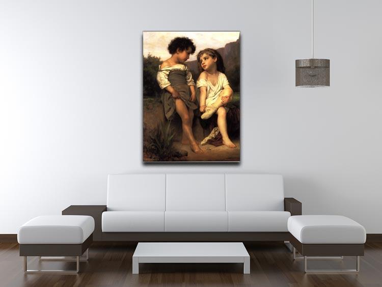 At the Edge of the Brook By Bouguereau Canvas Print or Poster - Canvas Art Rocks - 4