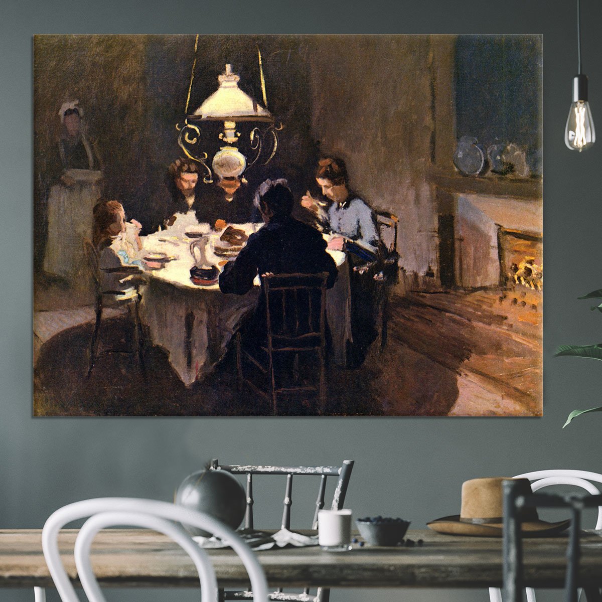At the Table by Monet Canvas Print or Poster