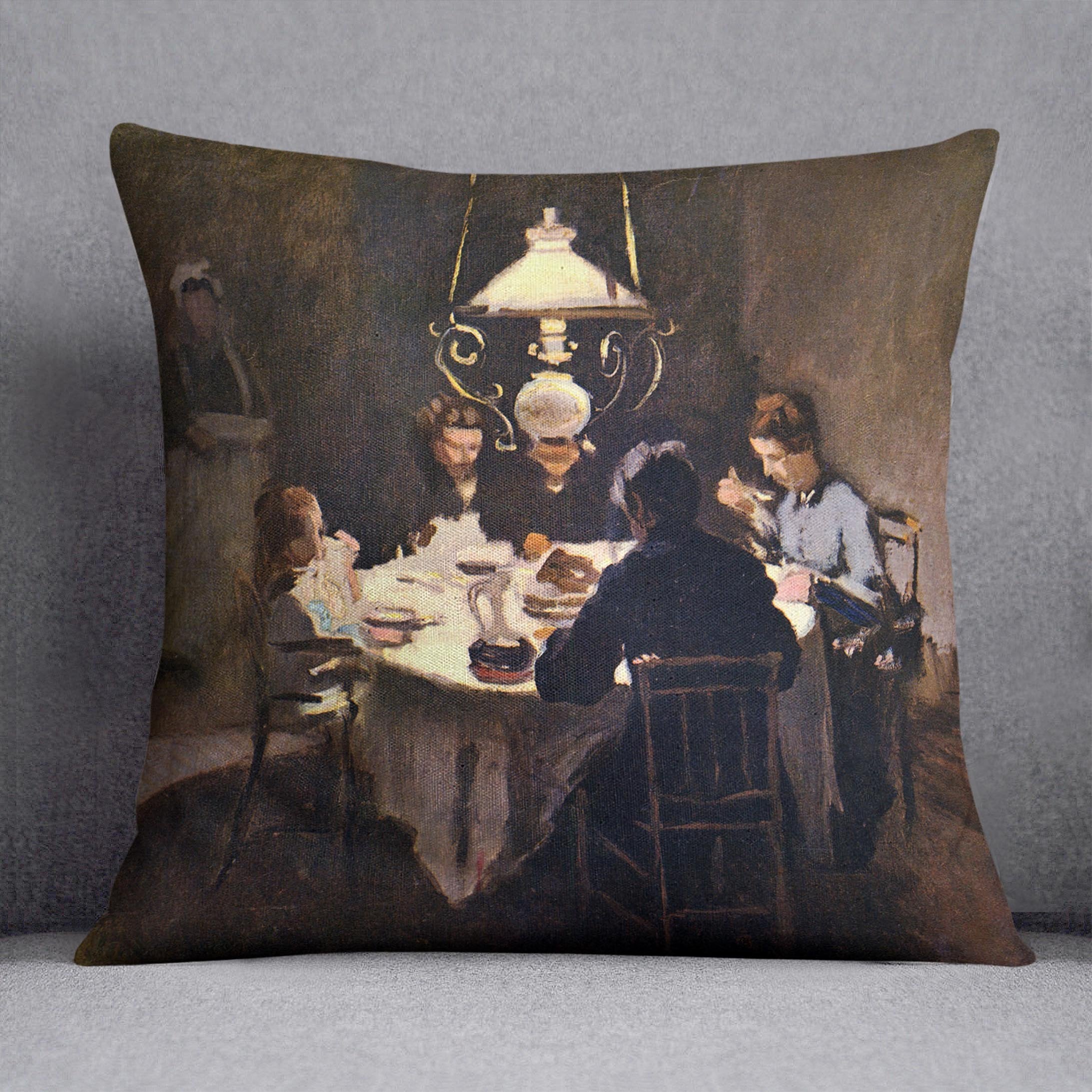 At the Table by Monet Throw Pillow