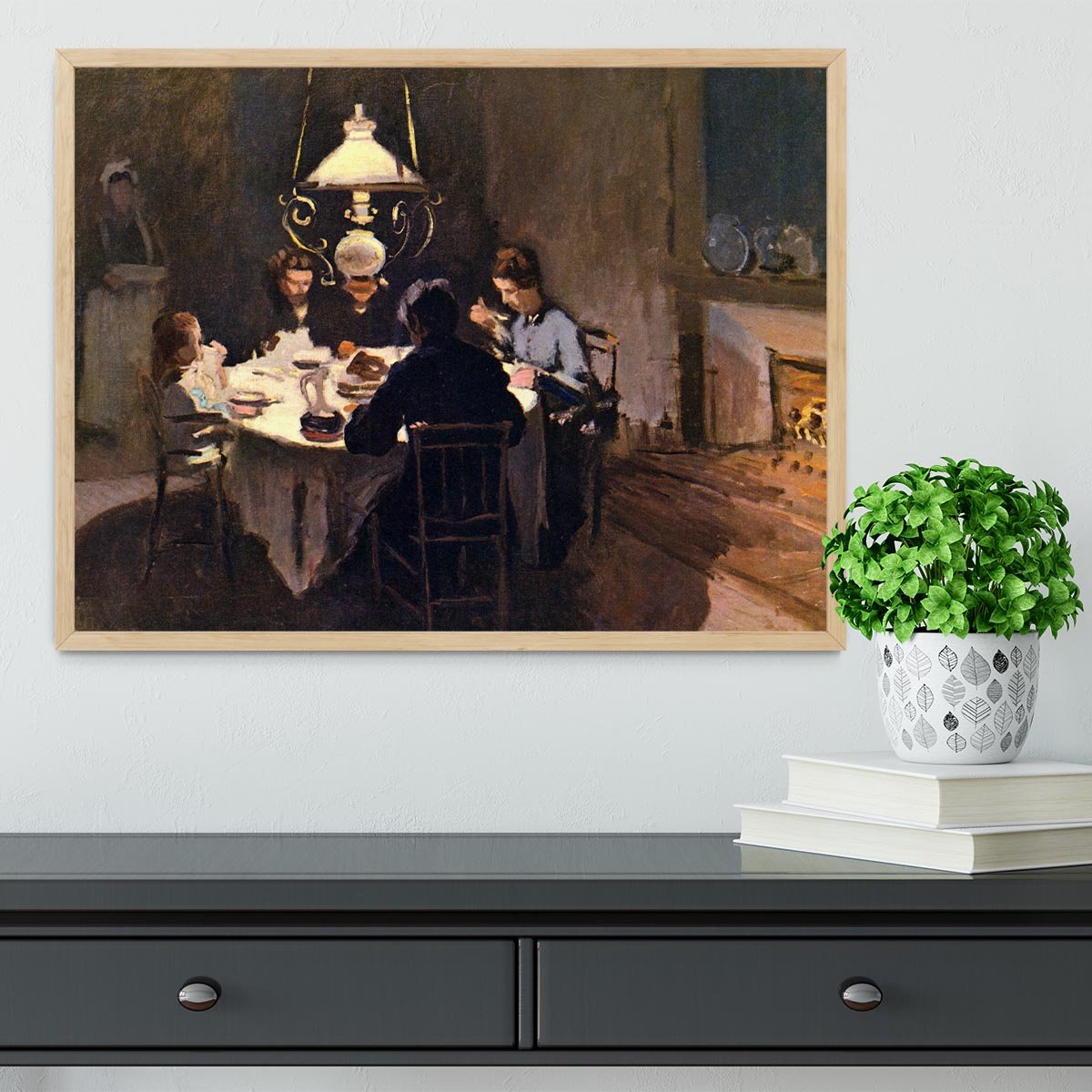 At the Table by Monet Framed Print - Canvas Art Rocks - 4