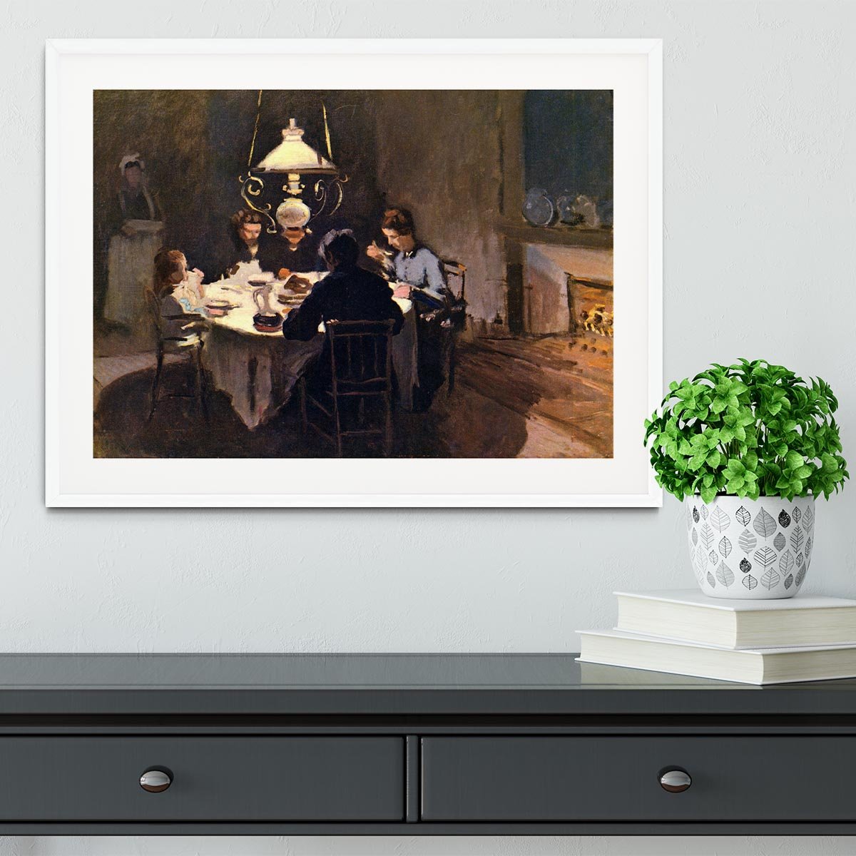 At the Table by Monet Framed Print - Canvas Art Rocks - 5