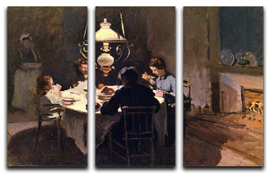 At the Table by Monet Split Panel Canvas Print - Canvas Art Rocks - 4