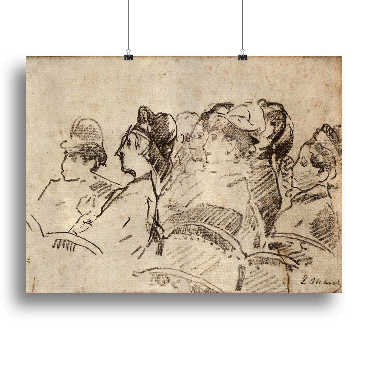 At the Theater by Manet Canvas Print or Poster