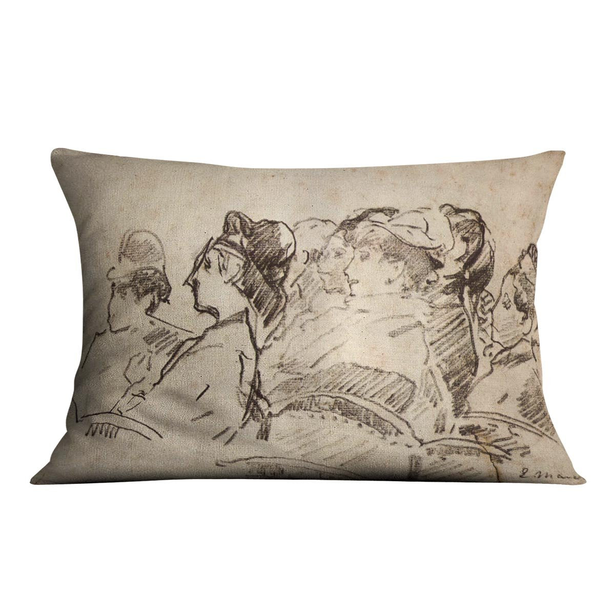 At the Theater by Manet Throw Pillow