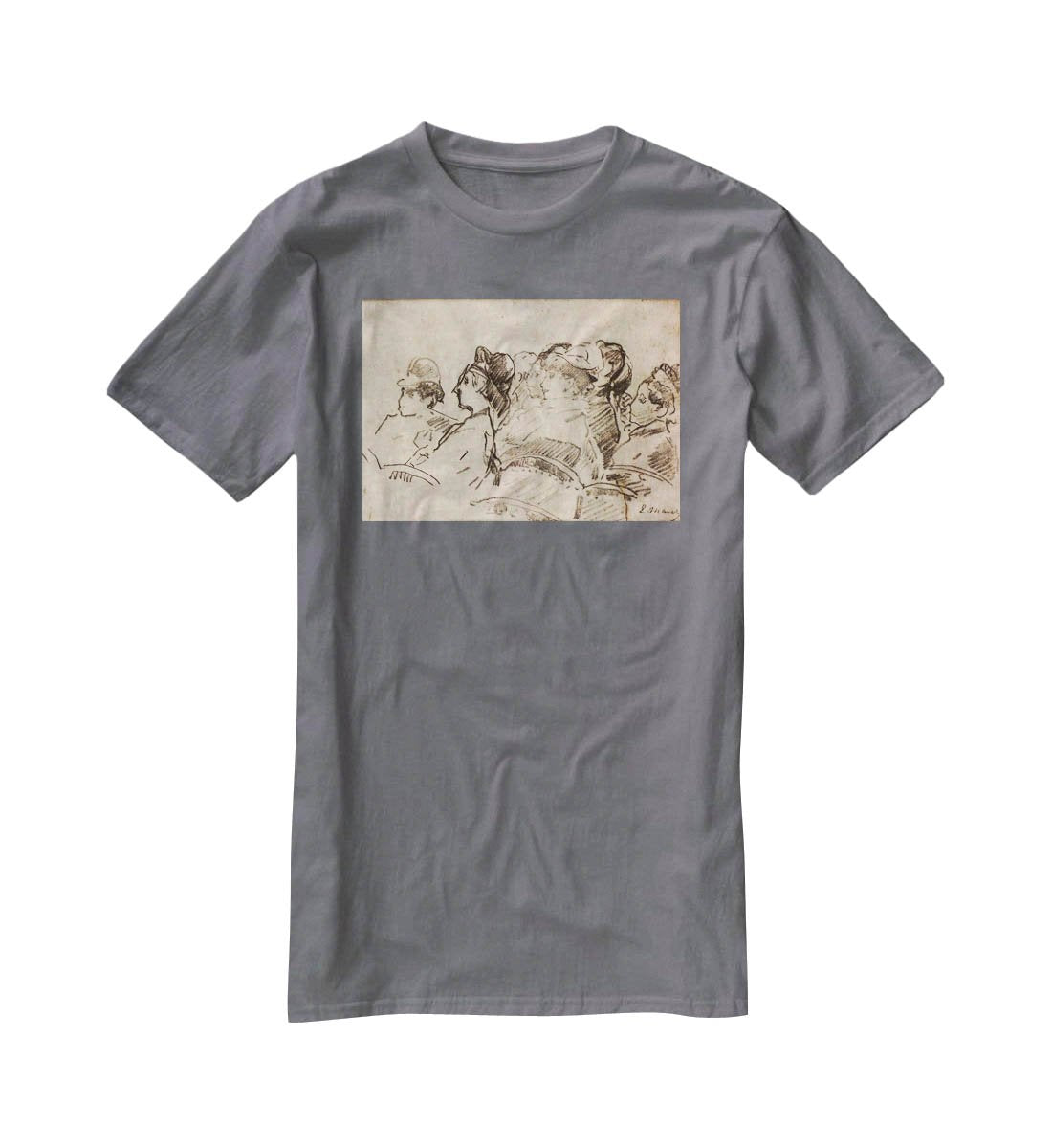 At the Theater by Manet T-Shirt - Canvas Art Rocks - 3