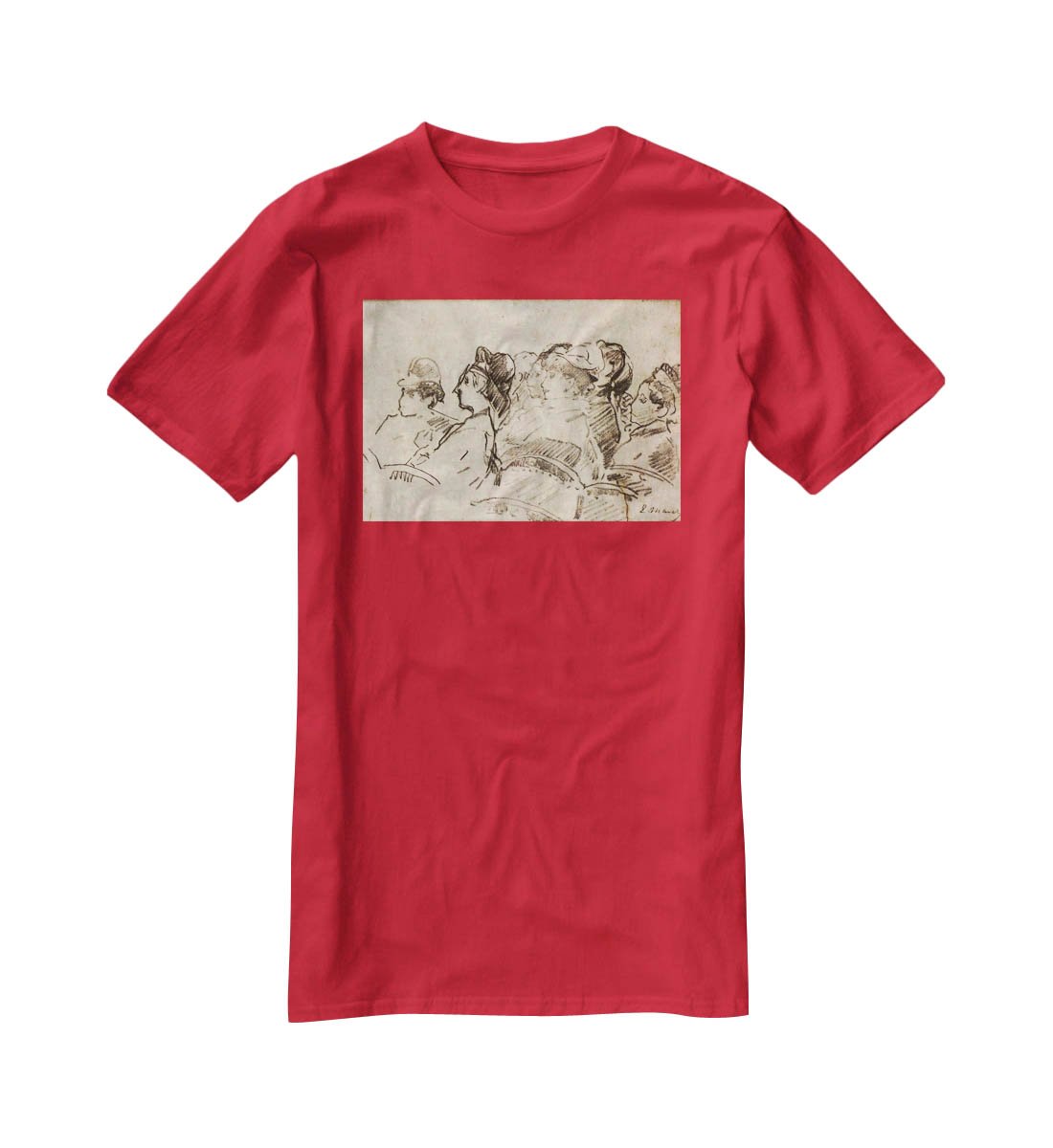At the Theater by Manet T-Shirt - Canvas Art Rocks - 4
