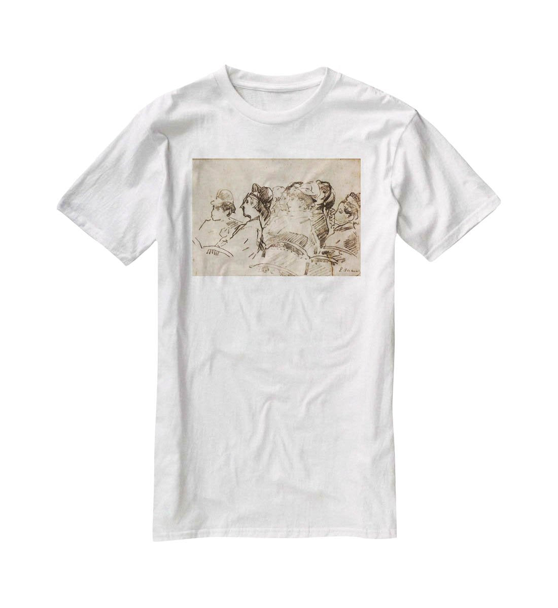 At the Theater by Manet T-Shirt - Canvas Art Rocks - 5