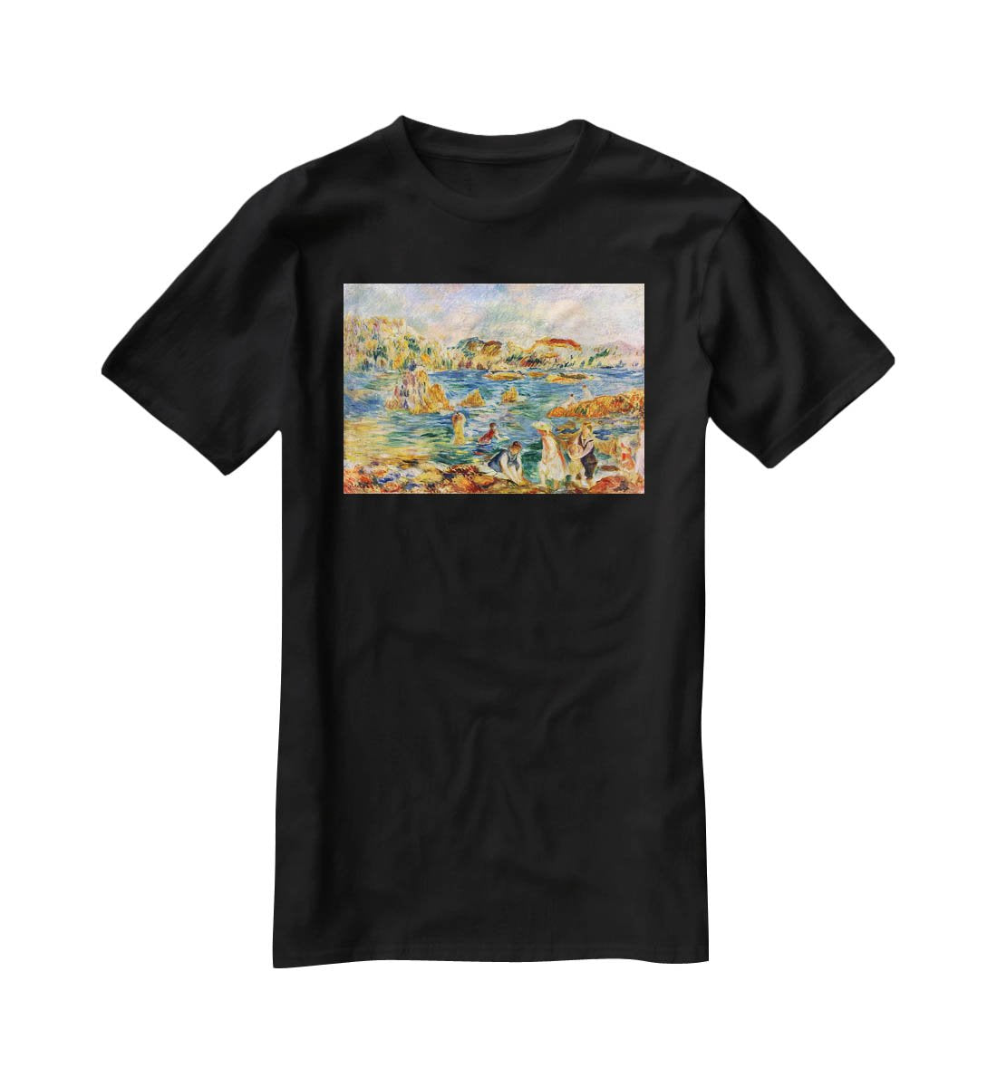 At the beach of Guernesey by Renoir T-Shirt - Canvas Art Rocks - 1