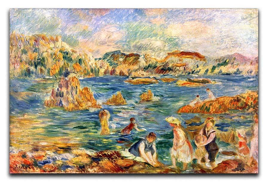 At the beach of Guernesey by Renoir Canvas Print or Poster  - Canvas Art Rocks - 1