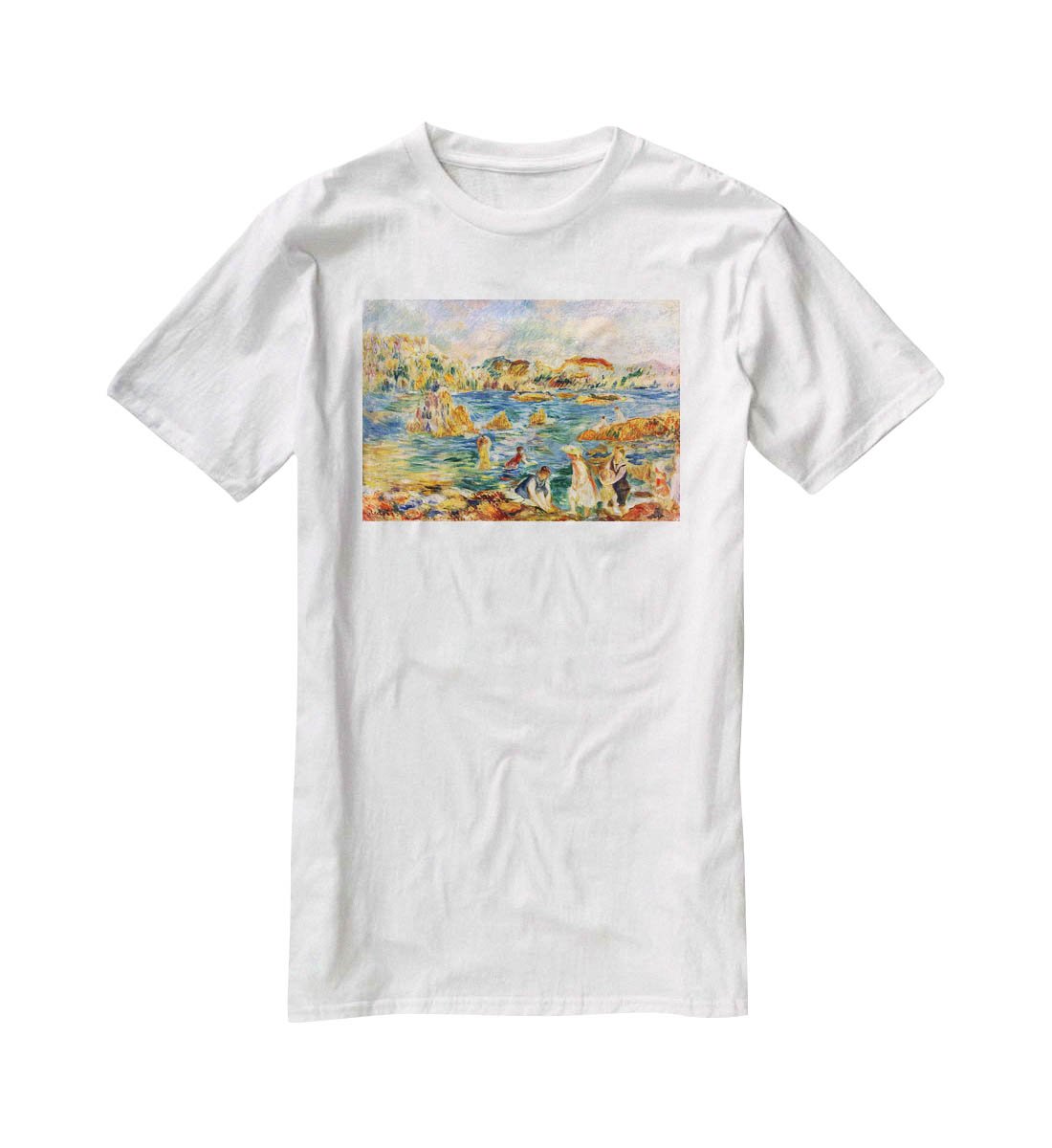 At the beach of Guernesey by Renoir T-Shirt - Canvas Art Rocks - 5